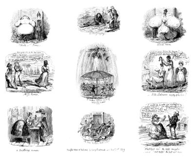 Különféle rajzfilmek, 1829. alkotó: George Cruikshank