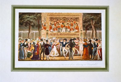 Vauxhall Gardens, "Élet Londonban stb.", Pierce Egan alkotó: George Cruikshank
