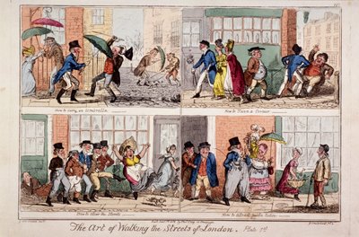 „Séta London utcáin”, 1818 alkotó: George Cruikshank