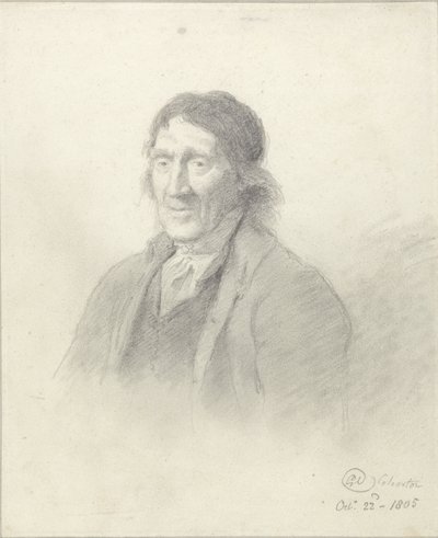 Férfi portré, 1805 (grafit tintával papíron) alkotó: George Dance