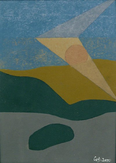 Cím nélkül, 2000 (olaj a kártyán) alkotó: George Dannatt