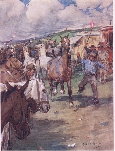 Barnet Fair, Mr. Jorrocks Lectorsból, a Hodder & Stoughton kiadásában alkotó: George Denholm Armour