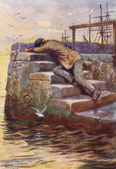 Az erőfeszítés kimerítette az erejét (színes lithó) alkotó: George Derville (after) Rowlandson