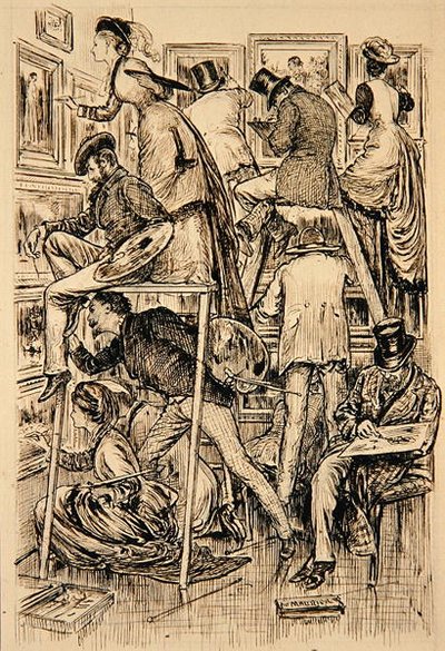 Varnishing Day at the Royal Academy alkotó: George du Maurier