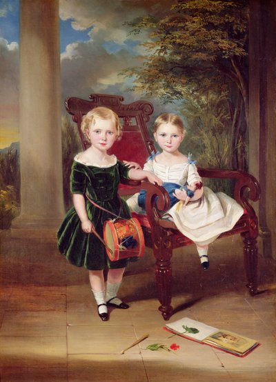 Két gyermek, Herbert és Rose portréja, 1844 alkotó: George Duncan Beechey