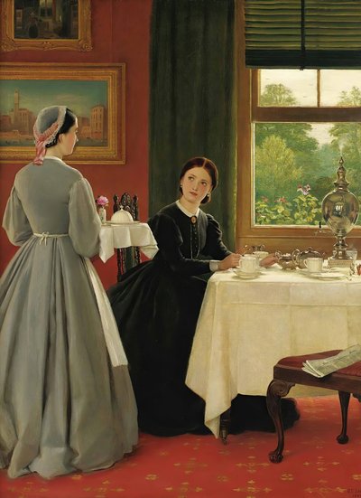 Délutáni tea, 1865. alkotó: George Dunlop Leslie