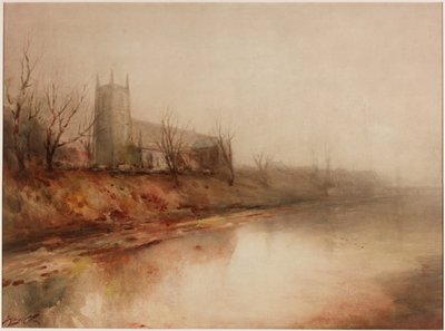 Ősz - Hurworth on Tees (ceruza és akvarell a fedélzeten) alkotó: George Edward Horton