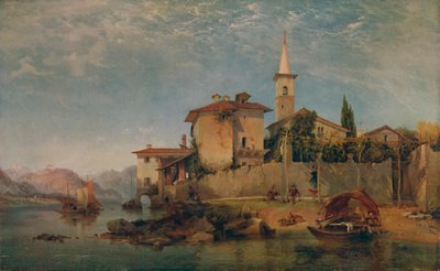 Olasz tójelenet, 1853, 1935 alkotó: George Edwards Hering