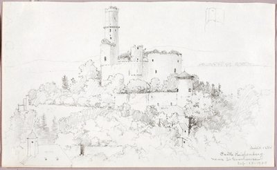 Reichenberg kastély, St. Goarshausen közelében alkotó: George Elbert Burr
