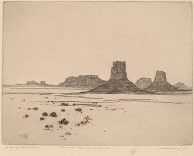 Hajnal a Buttes földjén alkotó: George Elbert Burr