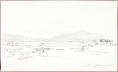 A Via Appia és az Albán-hegység felől alkotó: George Elbert Burr