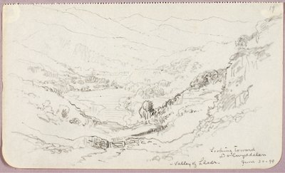 Dolwyddelan felé nézve, Lledr völgye alkotó: George Elbert Burr