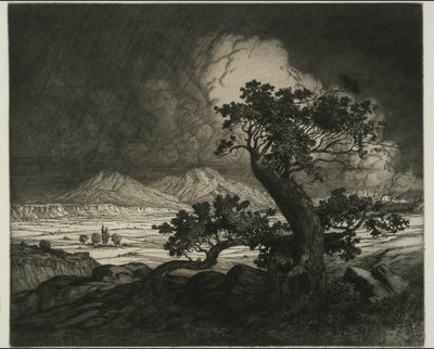 Öreg cédrusok és spanyol csúcsok alkotó: George Elbert Burr