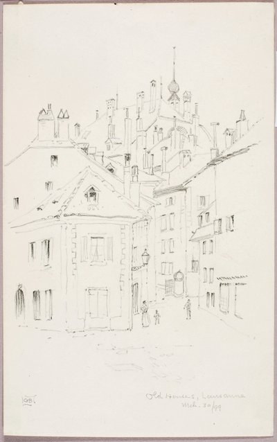 Régi házak, Lausanne alkotó: George Elbert Burr