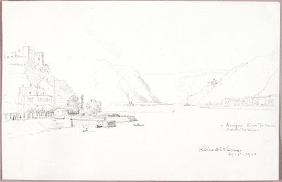 Rajna St. Goarnál alkotó: George Elbert Burr