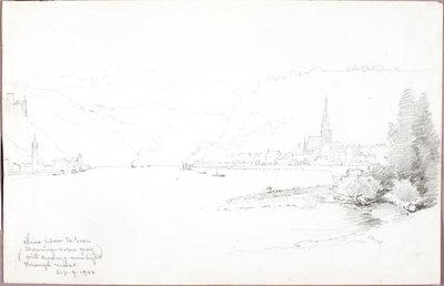 Rajna St. Goar alatt alkotó: George Elbert Burr