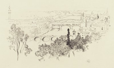 Firenze vázlata alkotó: George Elbert Burr
