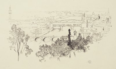 Firenze vázlata alkotó: George Elbert Burr