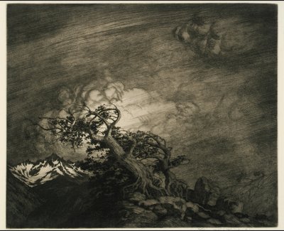 Vihar Timberline közelében alkotó: George Elbert Burr