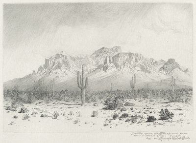 Superstition Mountain, Apache Trail, Arizona (1. sz.) alkotó: George Elbert Burr