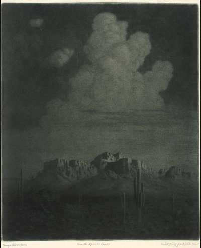 Superstition Mountain, Apache Trail, Arizona, jobbra [2. sz.] alkotó: George Elbert Burr