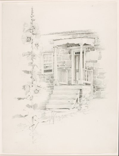 Cím nélkül (Hollyhock) alkotó: George Elbert Burr