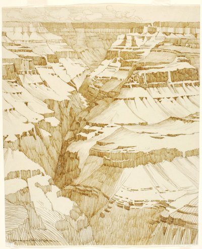 Cím nélkül (transzferrajz a Grand Canyonhoz [1. sz.]) alkotó: George Elbert Burr