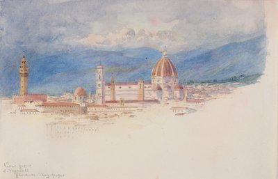 Kilátás a S. Miniato felől, Firenze, 1900. alkotó: George Elbert Burr
