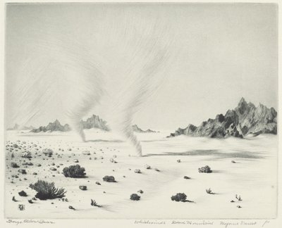 Forgószelek, Holt-hegység, Mojave-sivatag, Kalifornia alkotó: George Elbert Burr