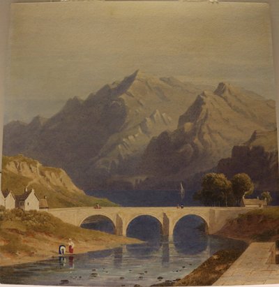 Kilátás Fort Augustusból, Caledonian Canal, 1830 körül (akvarell, papír) alkotó: George Fennel Robson