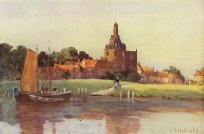 Kilátás Enkhuizen városára alkotó: George Franck Nicholls