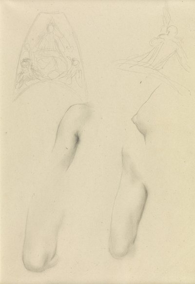 Rajz a női alakról (ceruza, papír) alkotó: George Frederic Watts