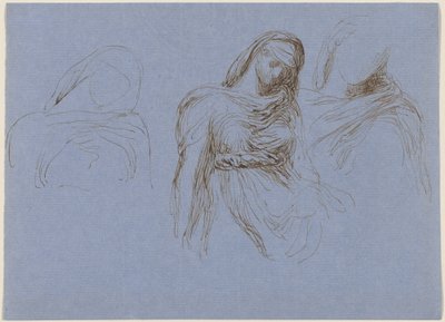 Tanulmány a halálról az "Idő és halál" számára alkotó: George Frederic Watts