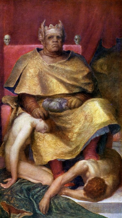 Mammom (színes litográfia) alkotó: George Frederick (after) Watts