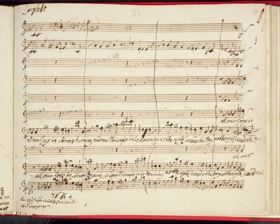 Eredeti partitúra Händel utolsó oratóriumához, Jephtha alkotó: George Frederick Handel