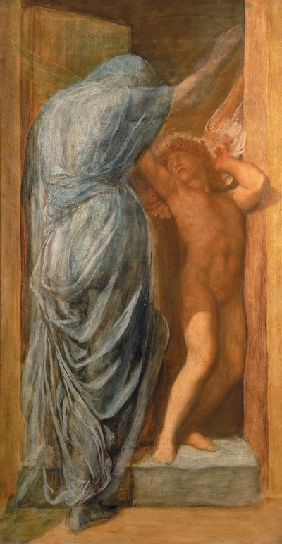 Szerelem és halál (olaj a panelen) alkotó: George Frederick Watts