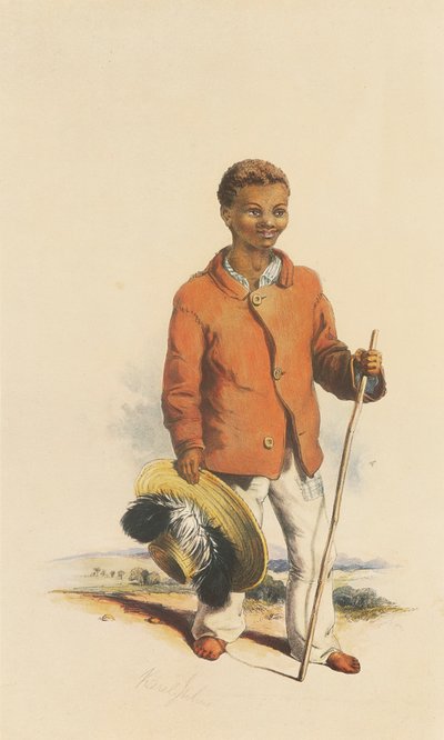 Karl Julius egy hottentotta pásztorfiú. alkotó: George French Angas