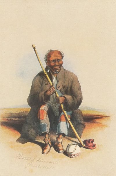 Leveregt Aris, egy idős hottentotta férfi. alkotó: George French Angas