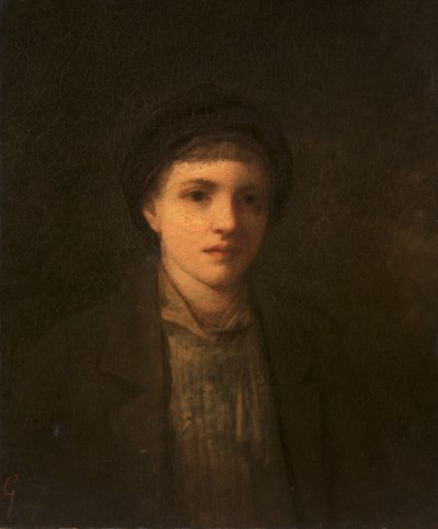 Egy fiú feje, 1885 előtt. alkotó: George Fuller