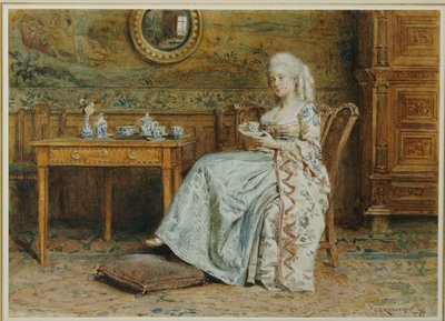 Délutáni tea, 1876 alkotó: George Goodwin Kilburne