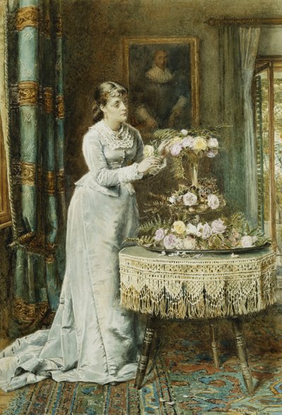 Virágkötészeti, 1878 alkotó: George Goodwin Kilburne