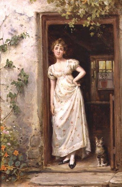 A házikó ajtó alkotó: George Goodwin Kilburne