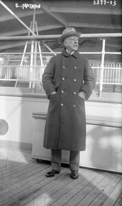 Ernesto Nathan, az Amerika óceánjárón Olaszországtól New Yorkig, 1915 alkotó: George Grantham Bain