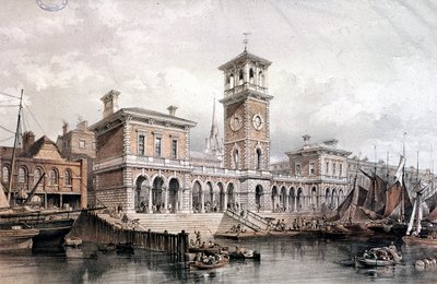 Billingsgate Wharf and Market, London, 1851 alkotó: George Hawkins