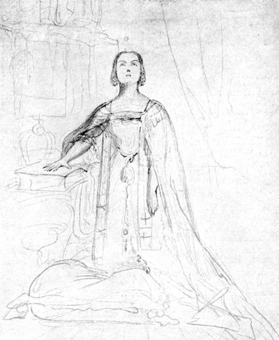 Viktória királynő letette a koronázási esküt, 1837, 1901. alkotó: George Hayter