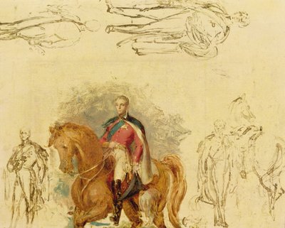 Tanulmányok Wellington hercegének (1769-1852) (olaj a fedélzeten) alkotó: George Hayter