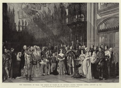 Őfelsége a walesi herceg keresztelője a Windsori kastély Szent György-kápolnájában, 1842. január 25. alkotó: George Hayter