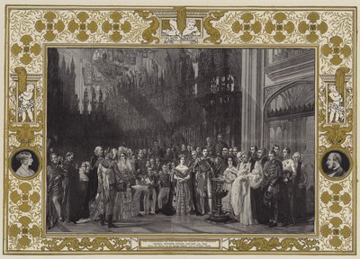 A walesi herceg keresztelője a Windsori kastély Szent György-kápolnájában, 1842. január 25. alkotó: George Hayter