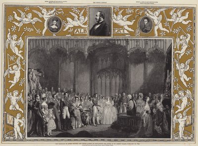 Viktória királynő és Albert szász-coburgi és gothai herceg házassága a Szent Jakab-palotában, 1840. február 10. alkotó: George Hayter