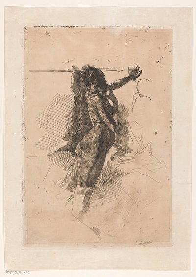 meztelen nő állva alkotó: George Hendrik Breitner (signed by artist)